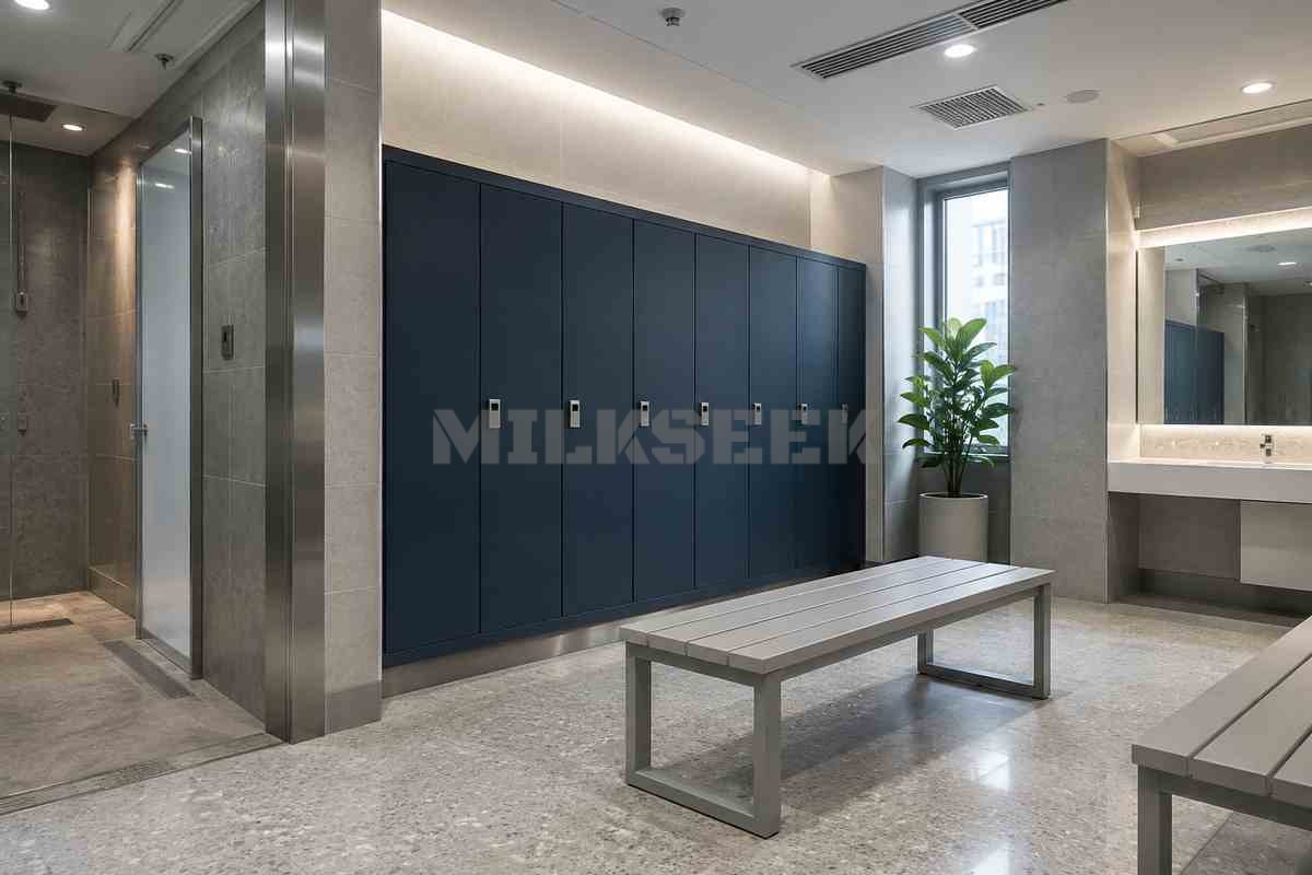 丰台科技园洗浴汗蒸,值得留一点时间给离开MilkSeek都市体验网 设有座凳与独立储物柜的更衣区